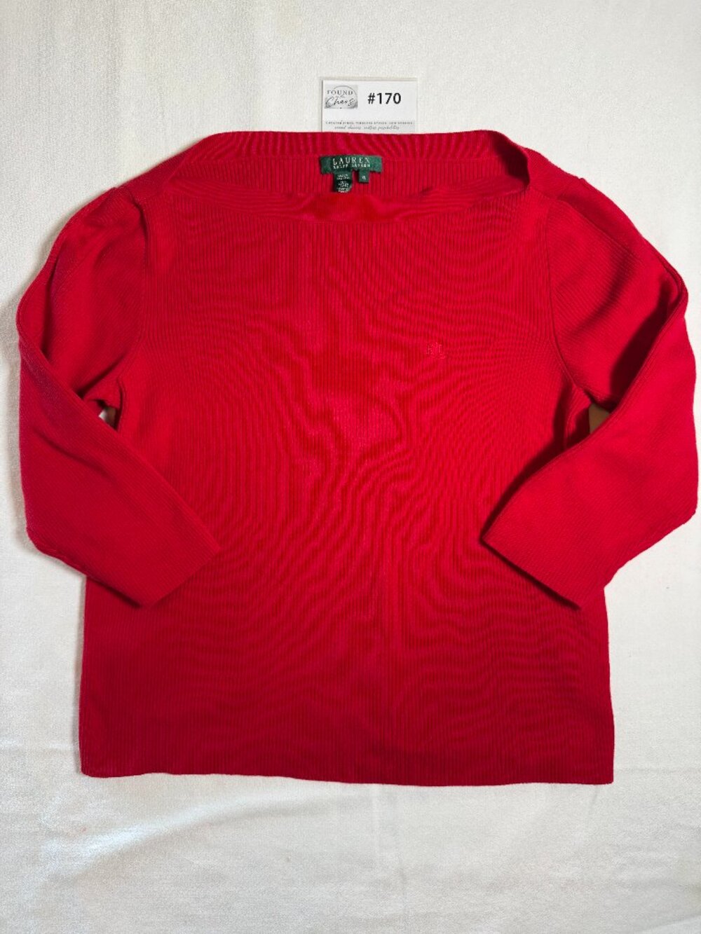 Lauren Ralph Lauren Women's Red Sweater Size XL Pre-owned LRL embroidered detail